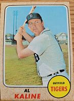 Front of 1968 Topps Al Kaline card showing image and team info