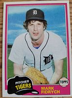Front of 1981 Topps Mark Fidrych card showing player image and team details