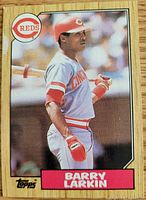 Front of Barry Larkin 1987 Topps card
