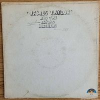 Front cover of James Taylor album white jacket embossed title