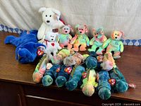 Group shot showing entire lot of Beanie Babies