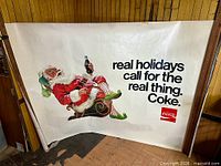Entire banner showing Santa image and full slogan
