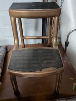 Front view showing both steps and frame finish