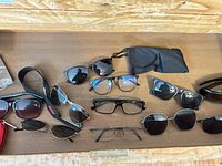 All eyewear and accessories spread out for overall view