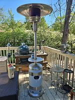 Full view of Garvee patio heater on deck