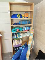 front view of full height bookcase with five shelves