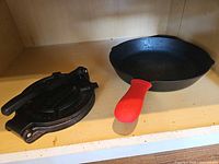 Both items side by side inside cabinet
