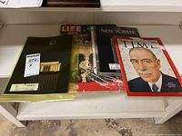 Top view showing LIFE, The New Yorker and other background items