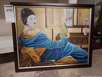 Full view of framed oil painting