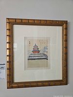Temple print framed
