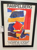 Full view of framed Rampelberg exhibition poster