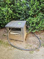 Front view of Suncast hose reel with hose extended