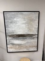 Front view of framed abstract painting