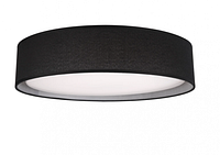 Stock image of Kuzco Dalton round black flush mount light