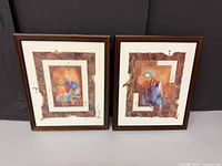 Front view of both framed prints