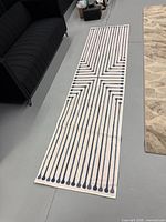 Full view of runner rug layout on floor