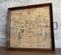 Full view of framed sampler