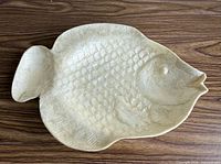 Top view of Capiz shell fish tray