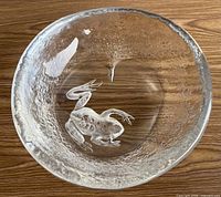 Top view showing full round crystal piece and frog carving