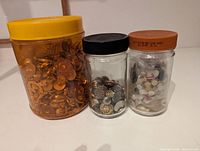 All three jars side by side showing contents
