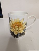 Full view of mug showing floral design
