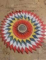 Front view showing full multicolour starburst design