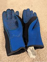 Gloves front view showing color, material and condition