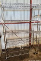 Full view of 5-tier chrome wire shelving unit