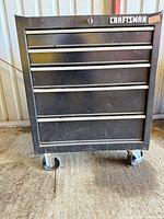 Front view of Craftsman rolling cabinet on casters