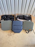 Overview of cushions and boxed seat covers