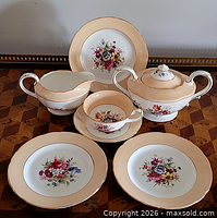 Full view of partial tea set showing all pieces