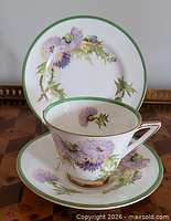 cup, saucer and plate standing for overall view