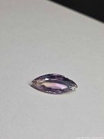 Marquise ametrine front view showing bicolour