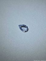 Pear cut blue sapphire top view