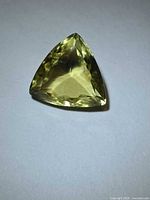 Trillion cut lemon citrine front view