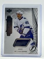 Front of jersey card showing player image and fabric window