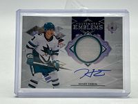 Front view of Henry Thrun Ultimate Emblems Auto card in holder