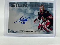 Front of the autographed Mads Sogaard Sign of the Times card in sleeve
