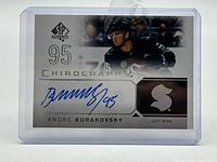 Front of 2024-25 SP Authentic Chirography Andre Burakovsky autograph card in sleeve