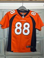 Front view of Demaryius Thomas #88 Denver Broncos youth jersey