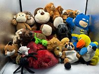Group shot of all stuffed animals