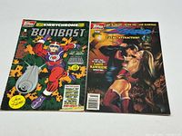 Front covers of Bombast #1 and Zorro #10 side by side