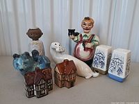 Front view of all ceramic items upright