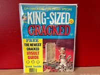Front cover of sealed King-Sized Cracked magazine showing title, issue details and artwork