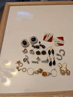 Overview of all earring pairs laid out