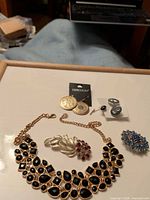 Full view of all jewellery pieces on white background