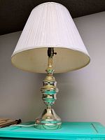 Full view of lamp with shade
