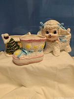 All three ceramic planters grouped