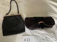 Overall view of both handbags side by side