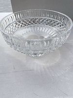 Waterford Killeen cut crystal bowl side view showing pattern and dimensions